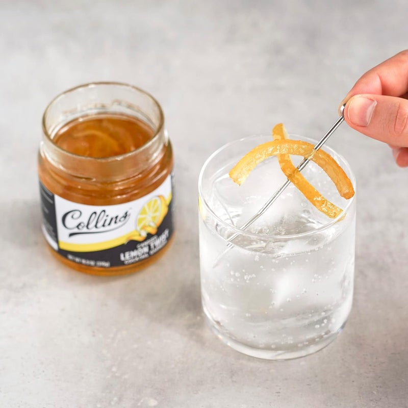 Collins Candied Lemon Twist in Syrup - 10.9oz Cocktail Garnish - Image 5